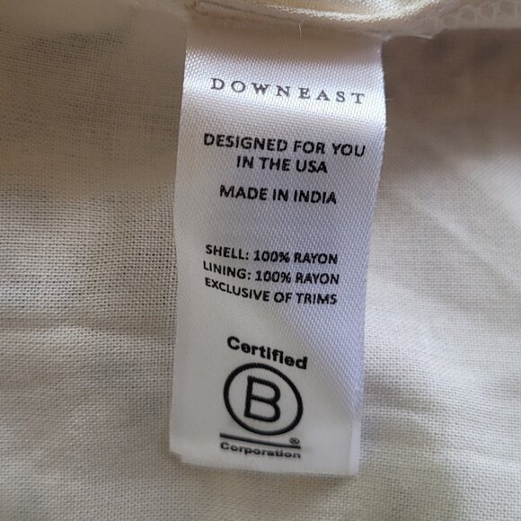 DownEast Mimi Dress XS White Black Floral Prairie Midi Boho Tiered Rayon NWT - Picture 12 of 15